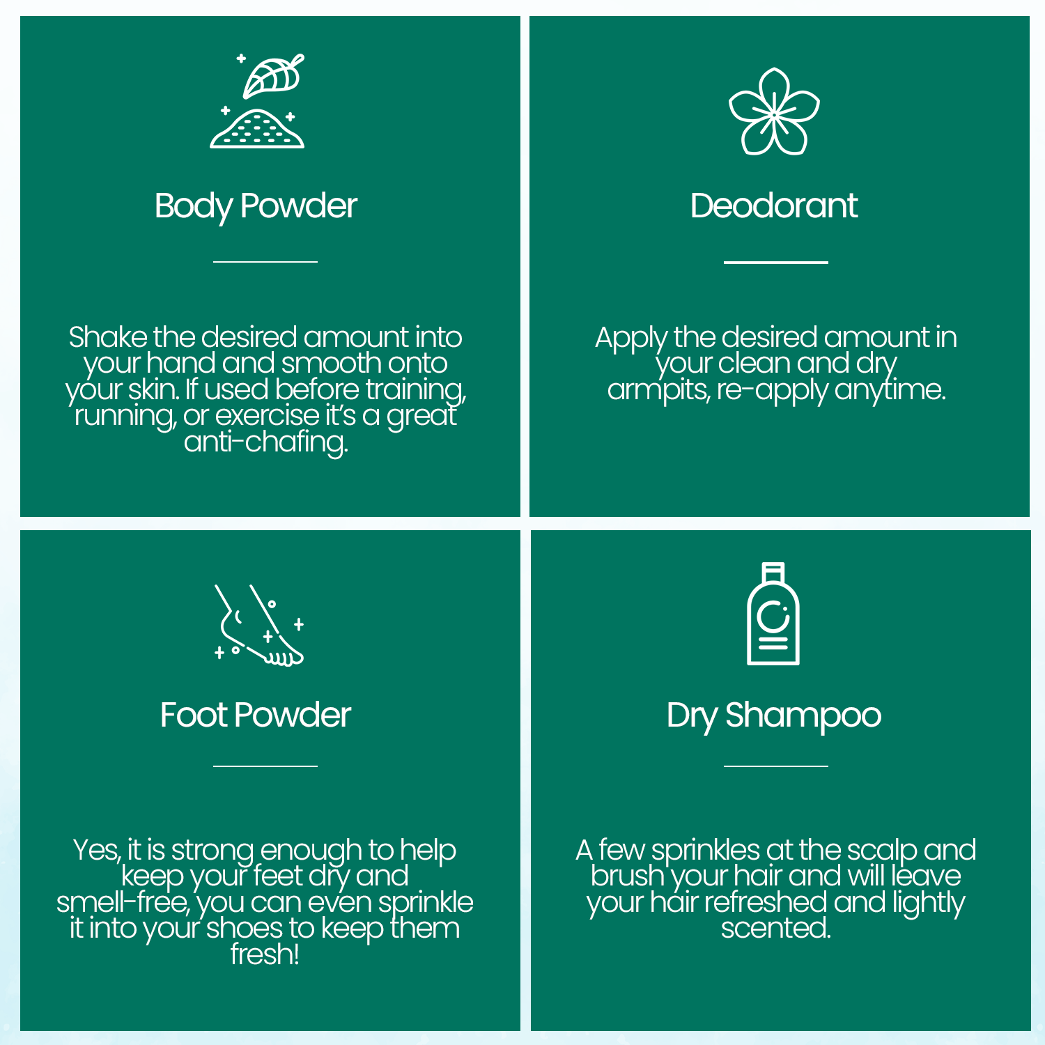 All-Natural Body Powder. Eco-Friendly. BeNat