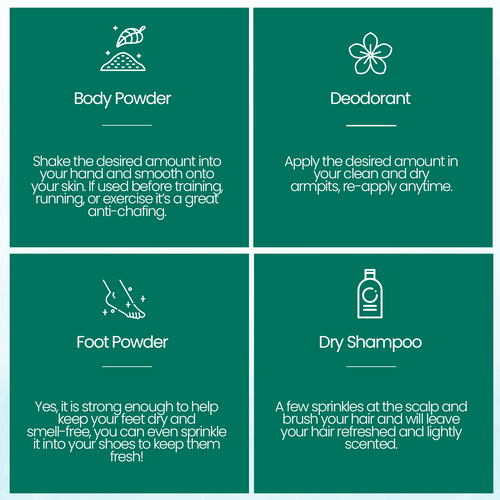 All-Natural Body Powder. Eco-Friendly. BeNat