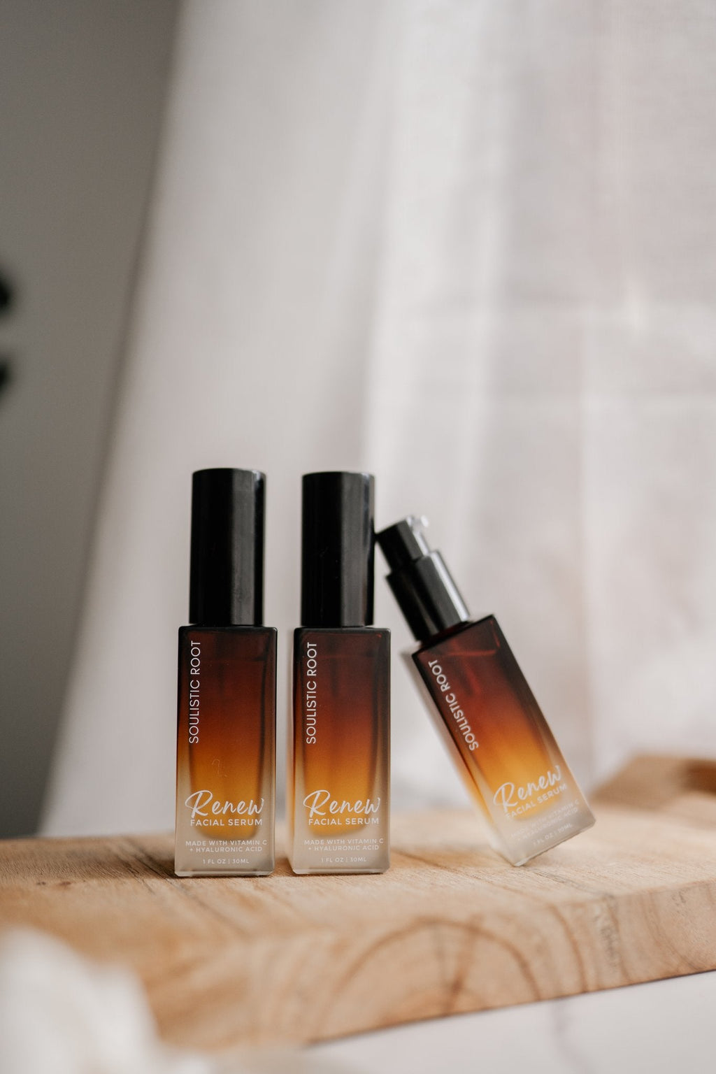 Renew Facial Serum – Hydrating Vitamin C + Hyaluronic Acid Skincare Soulistic Root