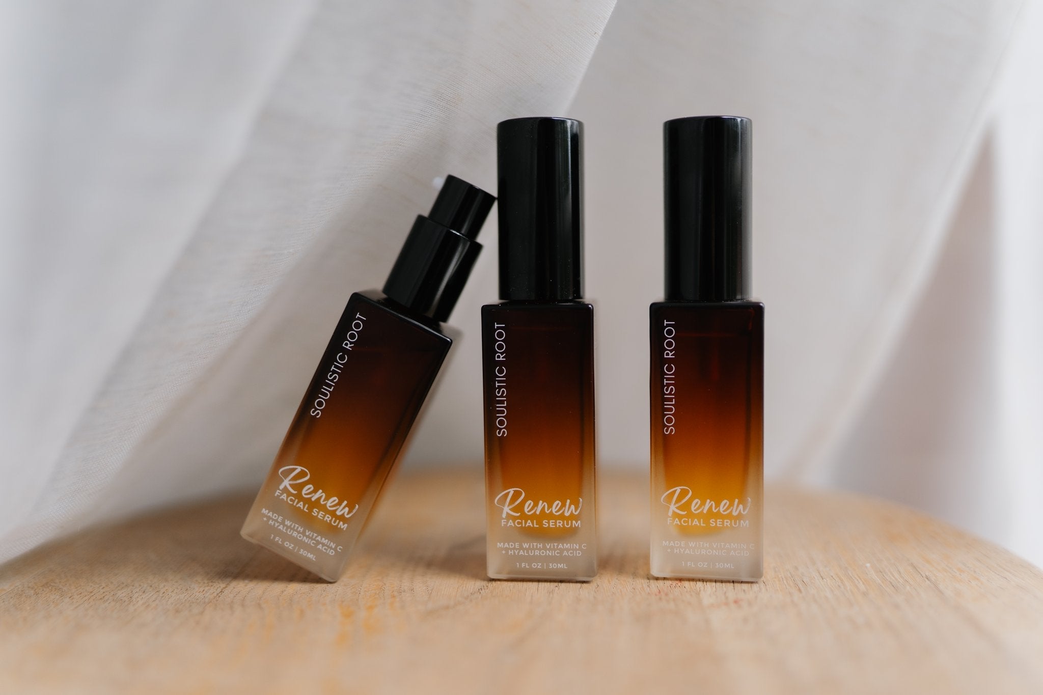 Renew Facial Serum – Hydrating Vitamin C + Hyaluronic Acid Skincare Soulistic Root