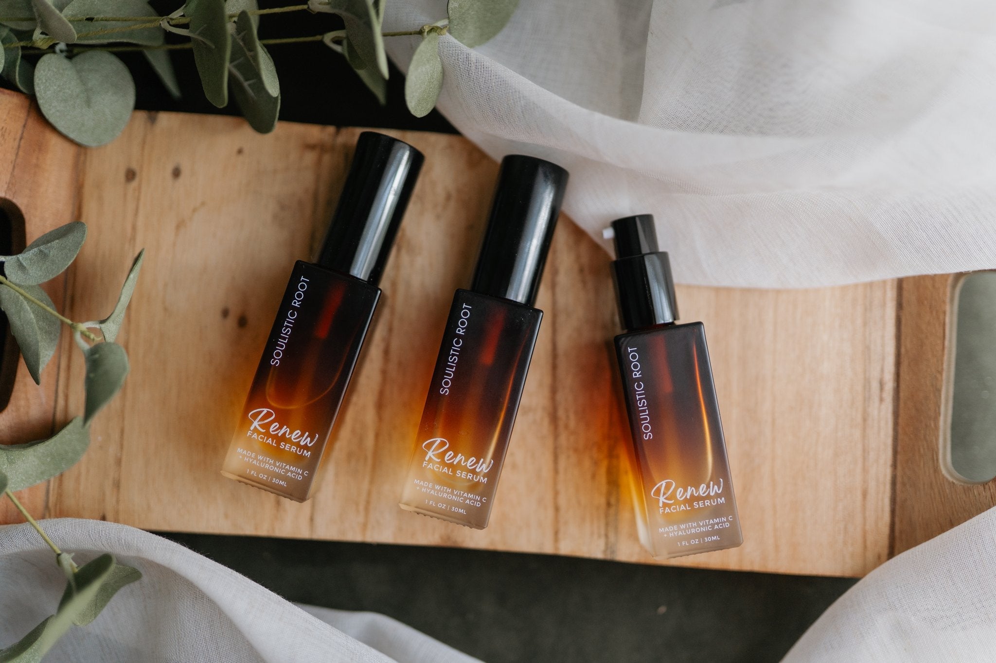 Renew Facial Serum – Hydrating Vitamin C + Hyaluronic Acid Skincare Soulistic Root