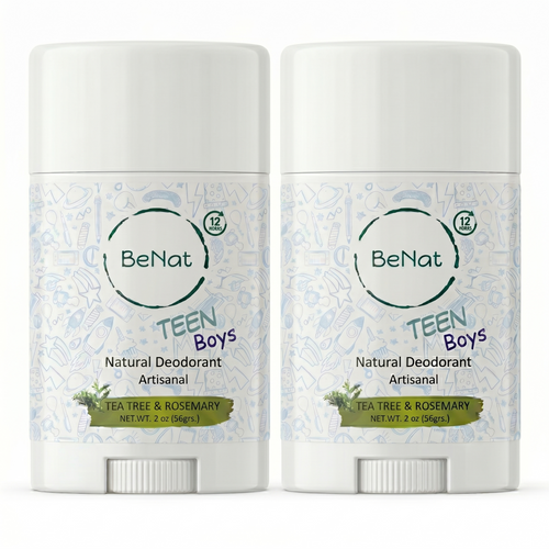 2-Pack all-Natural Deodorants for Kids & Teens BeNat