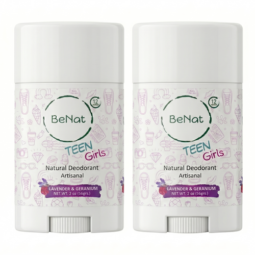 2-Pack all-Natural Deodorants for Kids & Teens BeNat
