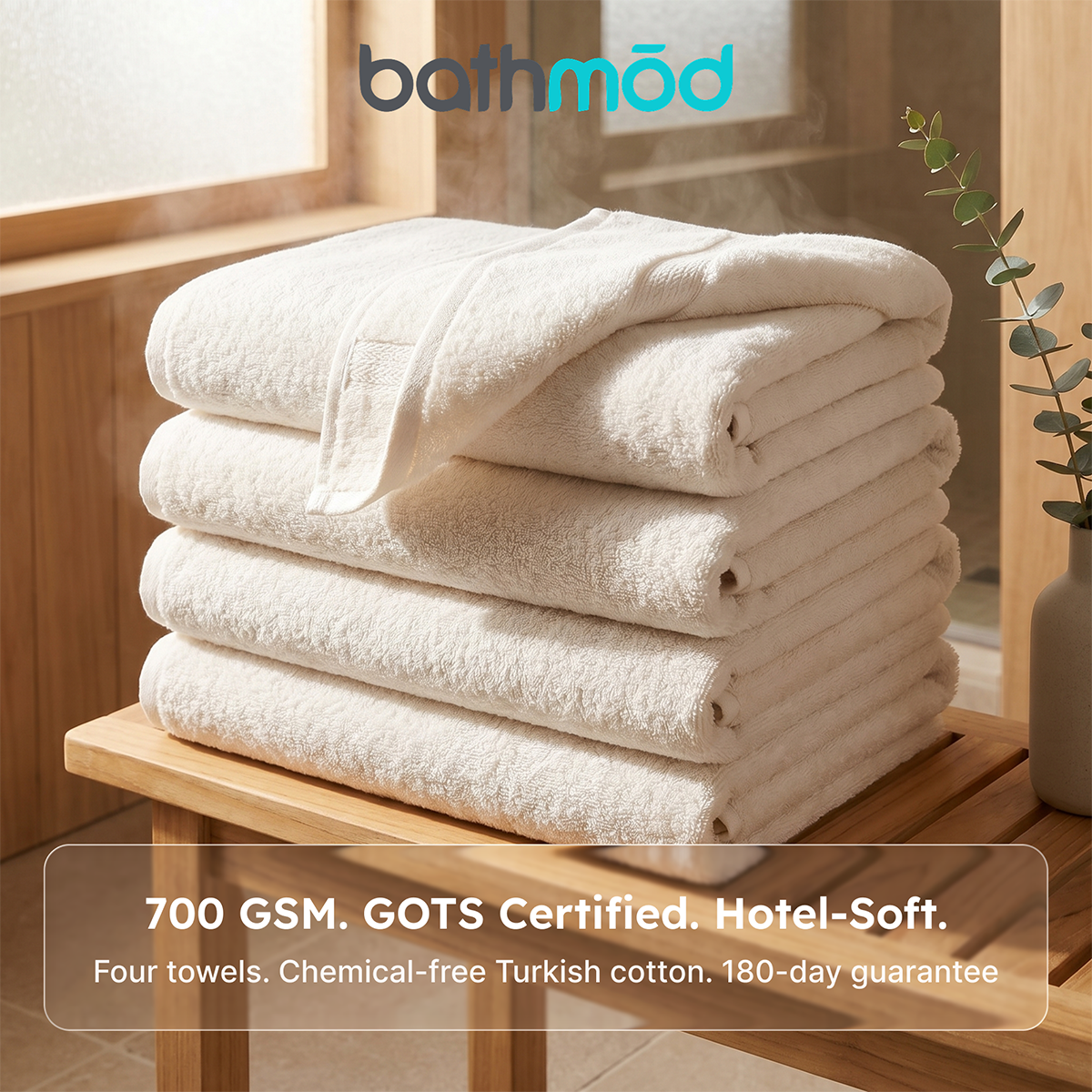 Luxury Organic Bath Towels (Four Pack) Bathmōd®