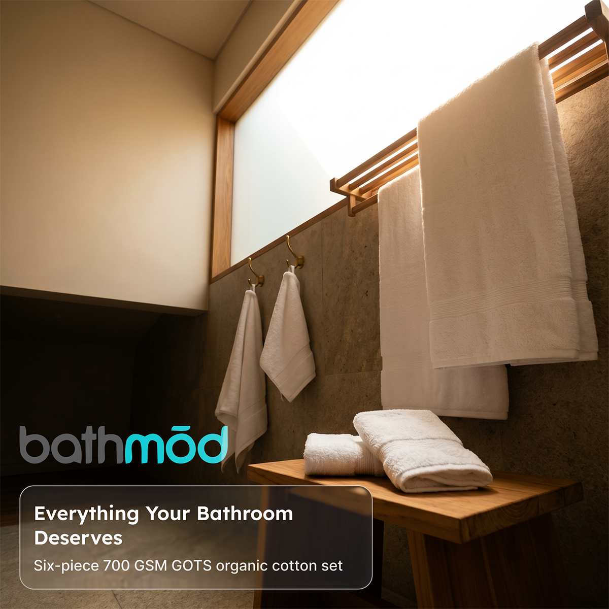 Luxury Organic Bath Six Piece Towel Set | Soft, Plush, Eco-Friendly Towels Bathmōd®
