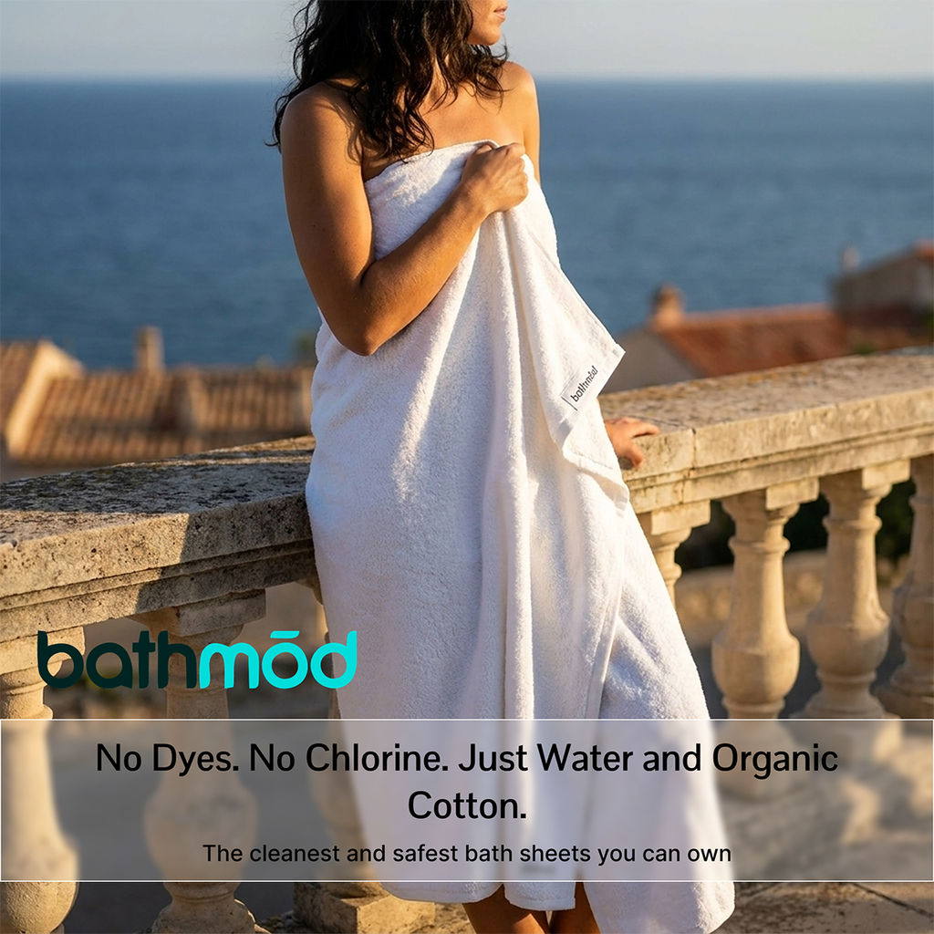 Luxury Organic Bath Sheets (Two Pack) - GOTS Certified, Soft, Eco-Friendly Bathmōd®