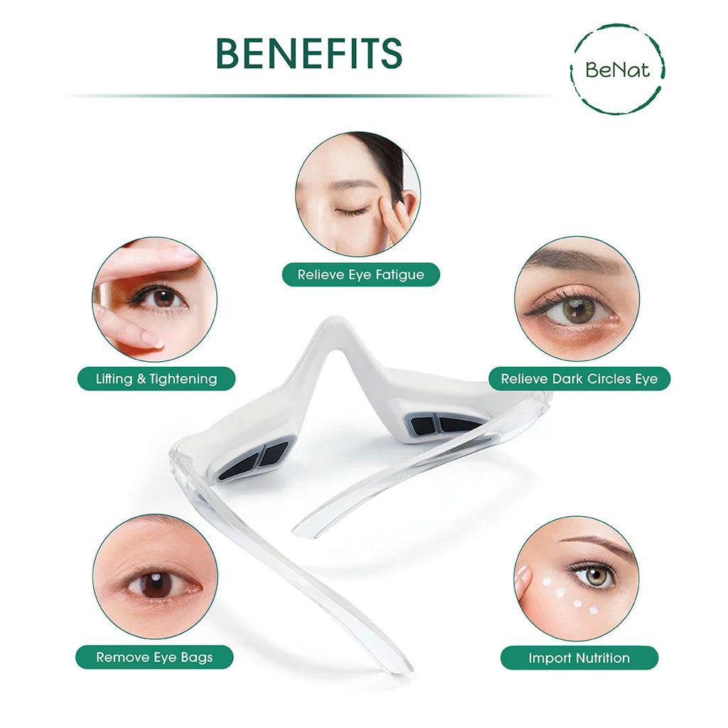 Under-Eye Red Light Therapy Skin Rejuvenation and Relaxation Massager BeNat