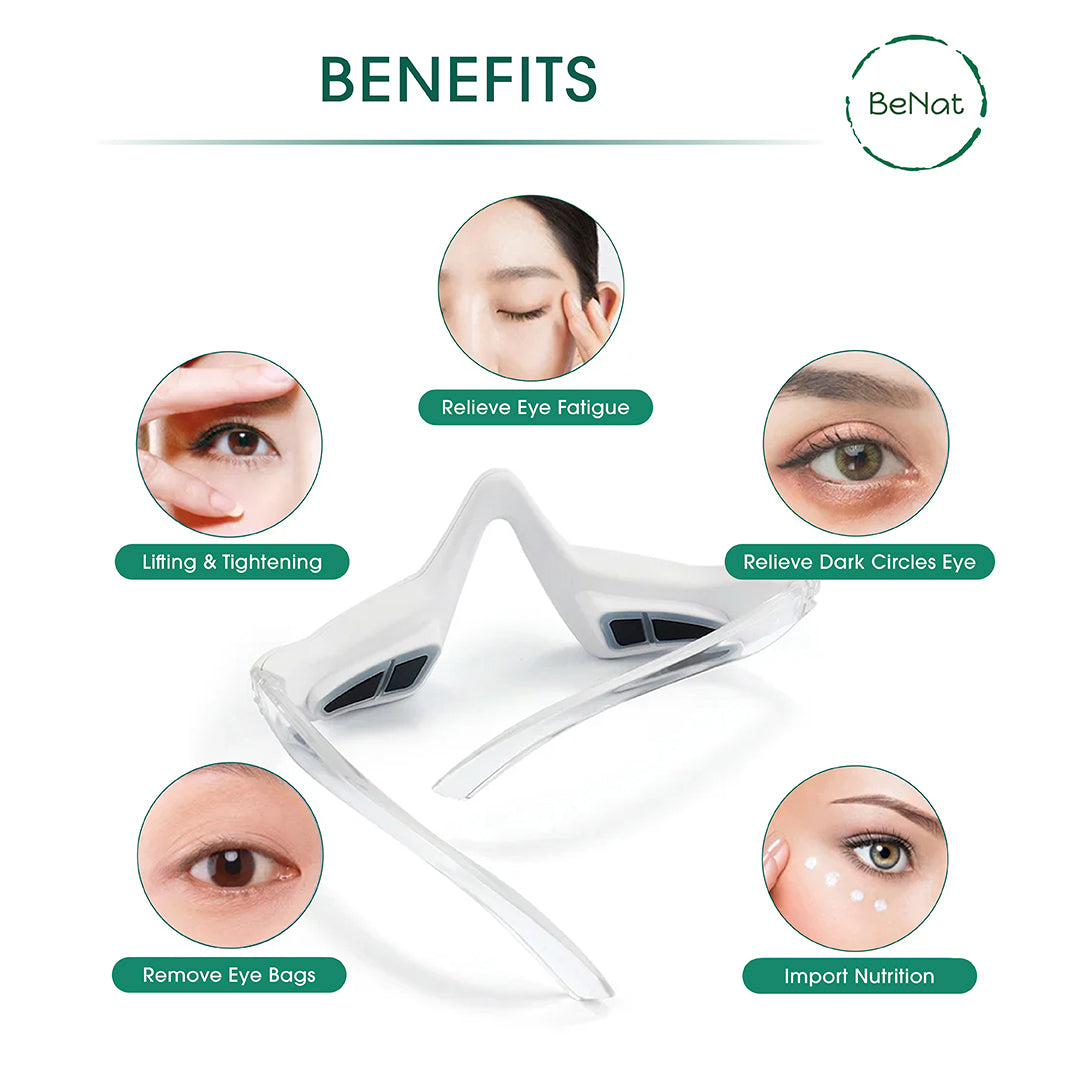 Under-Eye Red Light Therapy Skin Rejuvenation and Relaxation Massager BeNat