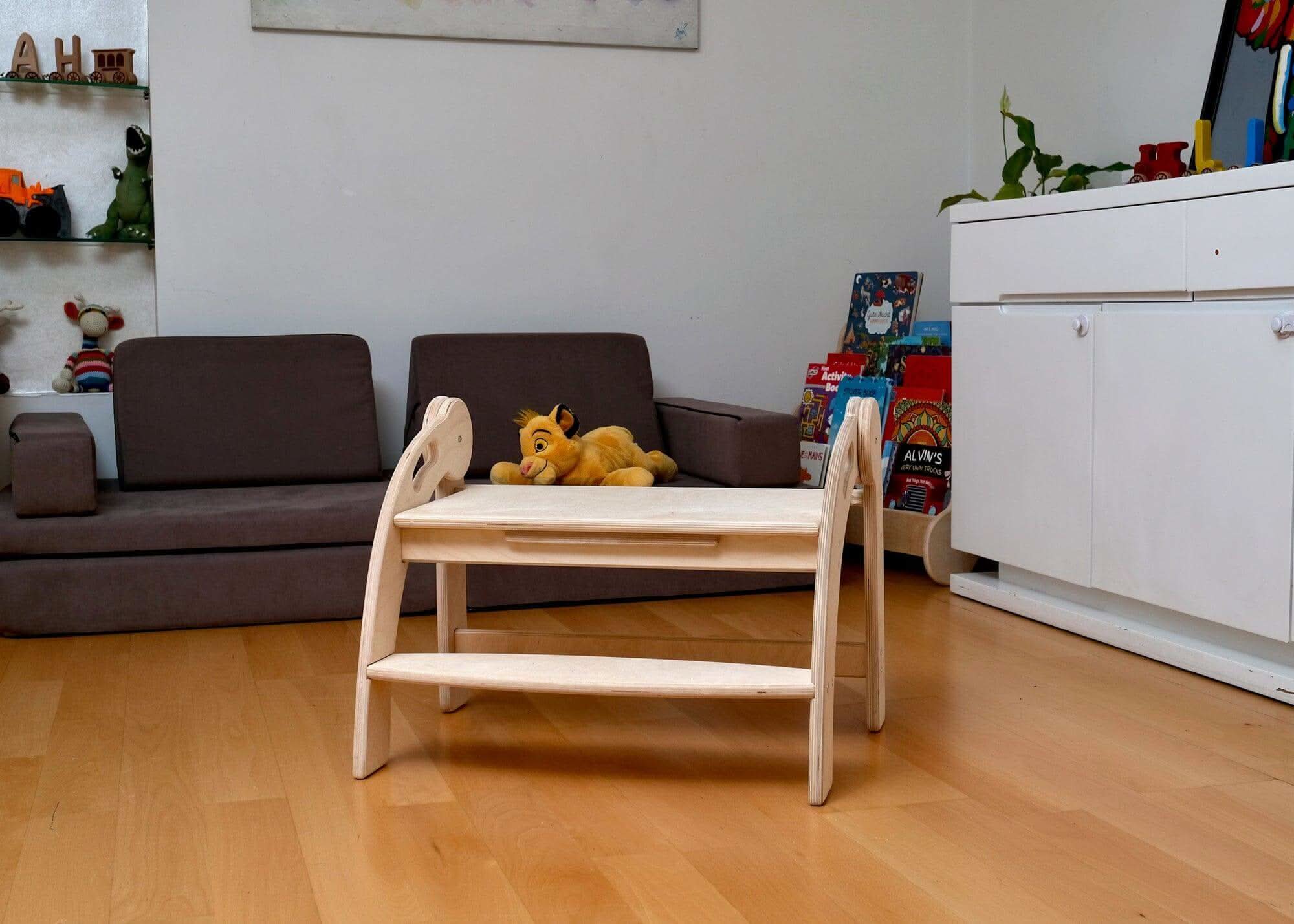 Twins Montessori Kitchen Stool - Wooden Step Stool-4