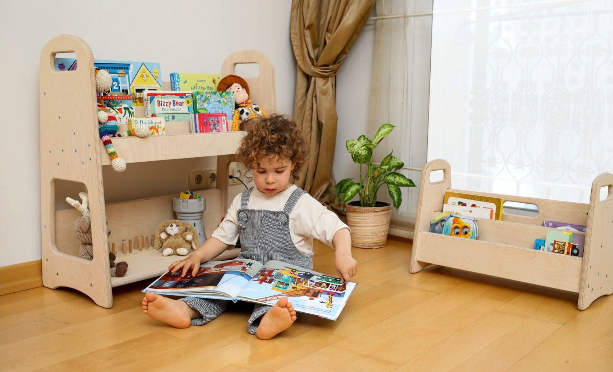 Wooden Bookshelf / Small-Medium-Large Size-0